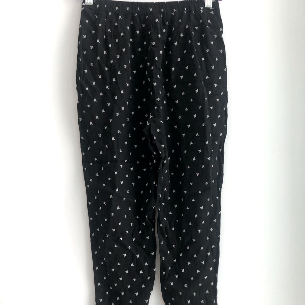 Black and white viscose pants. Size XS.